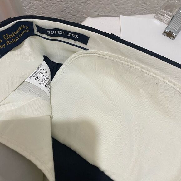 New Polo university by Ralph Lauren Pants Size 38Wx 32L 100% Wool - Picture 8 of 11